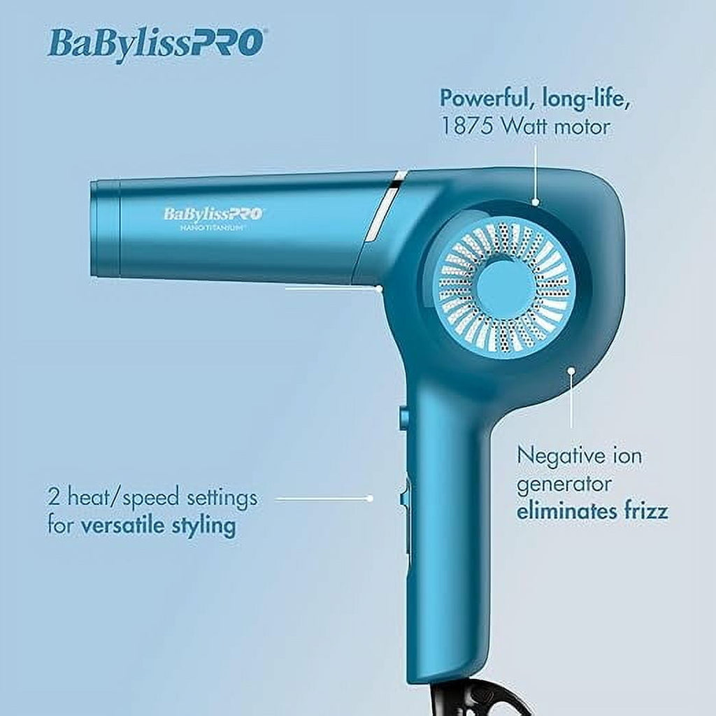 BaBylissPRO Nano Titanium Classic Pistol-Grip Professional Hair Dryer