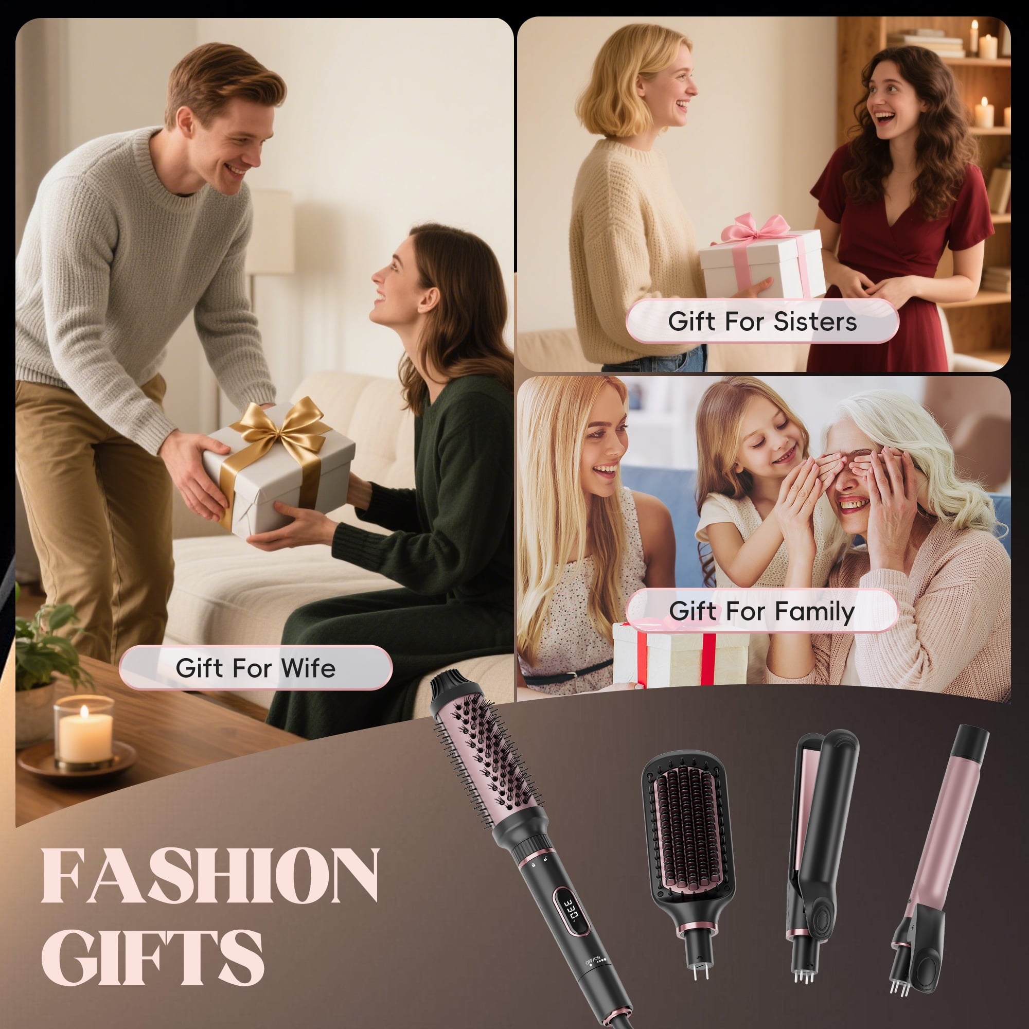 Nicebay Curling Iron, Professional Instant Heat Up Hair Curling Wand Set, Curling Wand