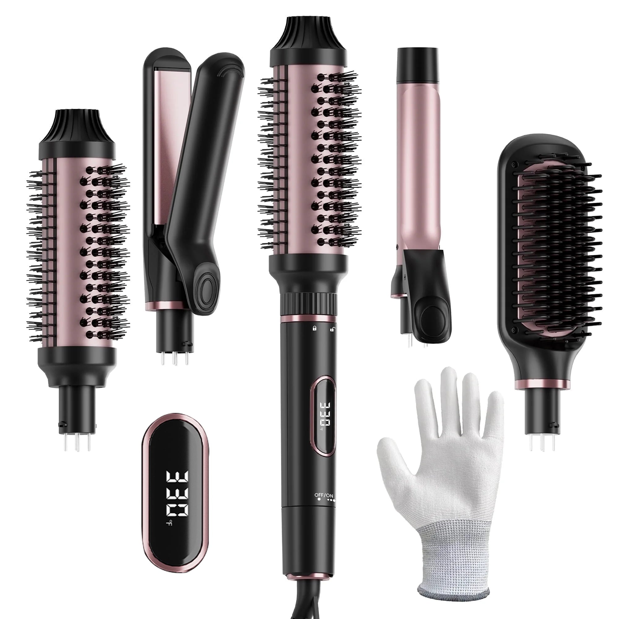 Nicebay Curling Iron, Professional Instant Heat Up Hair Curling Wand Set, Curling Wand